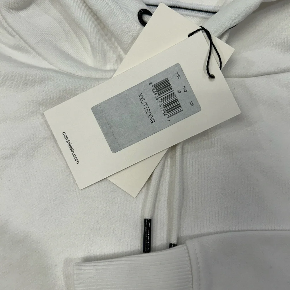 Calvin Klein White Sweatshirt Hoodie Casual Style - Picture 4 of 4